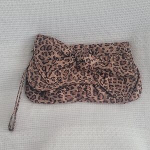 Leopard print clutch purse